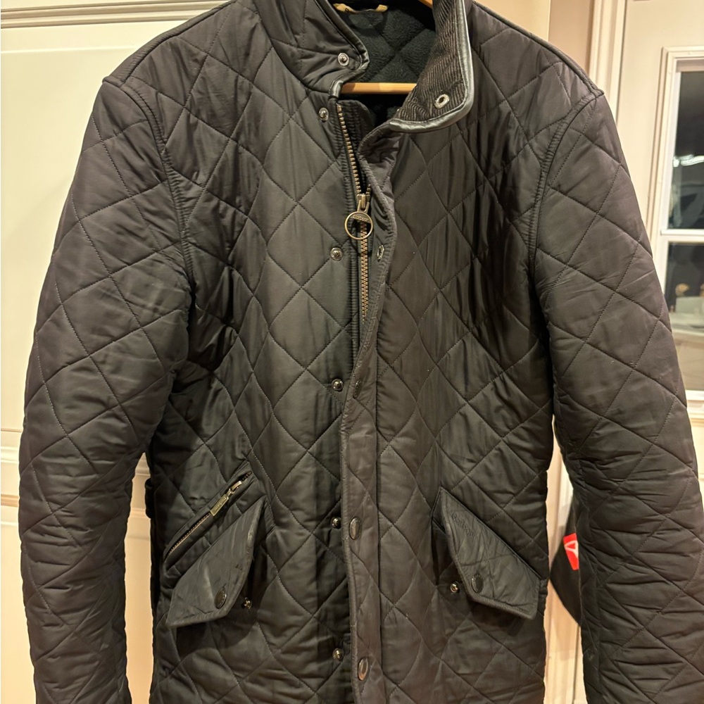 Barbour Powell Quilted Jacket - Black, worn 1 season, small (fits like a medium)